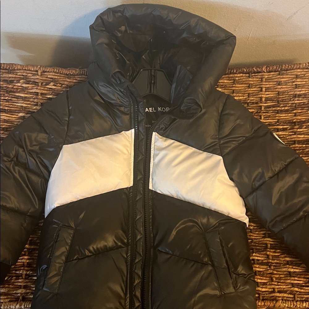 Michael Kors Kids Black and White Puffer Jacket
